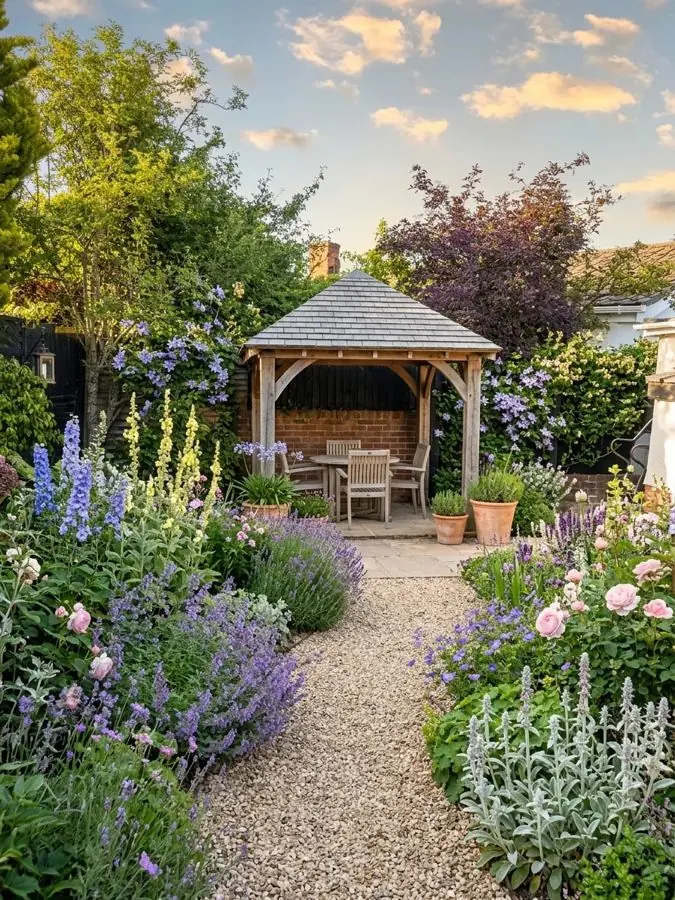 Cottage gazebo garden, redesigned