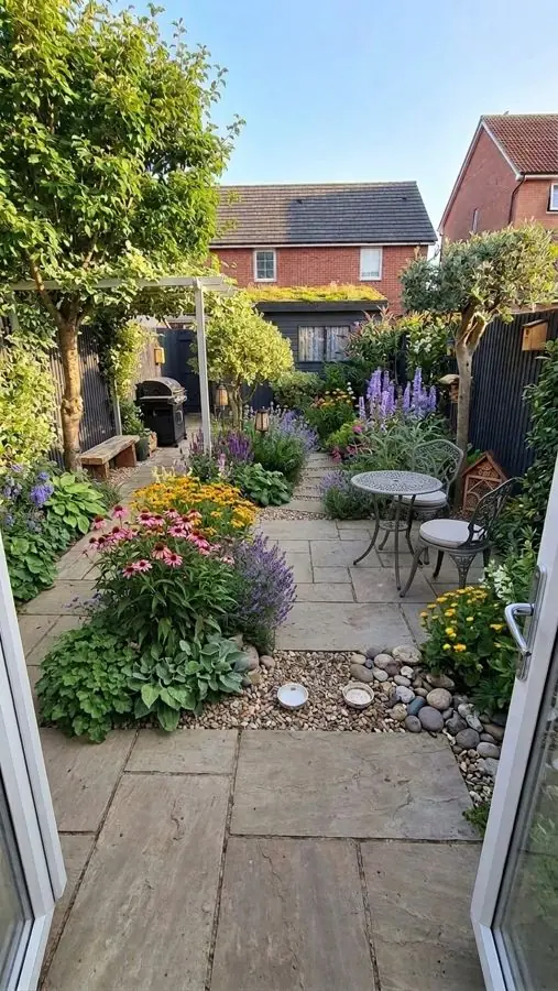 Delphinium courtyard, redesigned