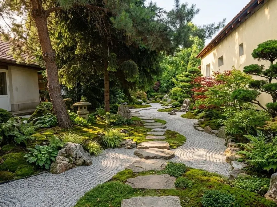 Raked gravel and stepping stones, redesigned
