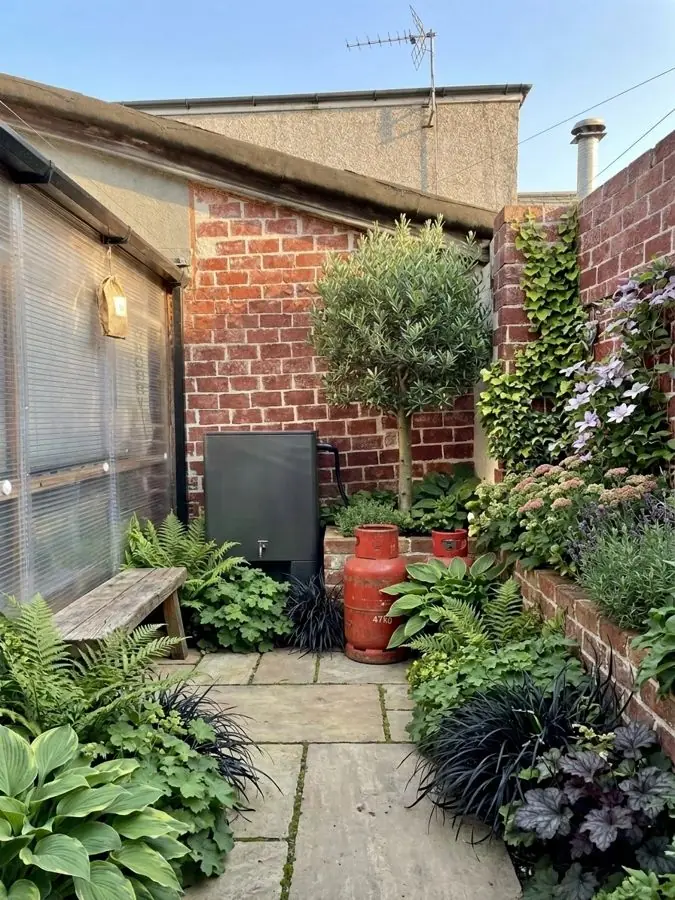 Small shady courtyard, a patio garden idea