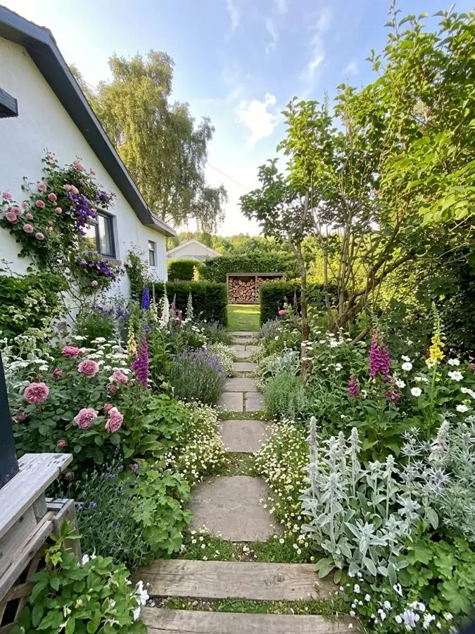 Stepping stone side garden, redesigned